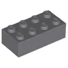 Lego® 2x4 Stein 3001 - 100 Stück Dunkles bläuliches Grau Produktbild-Vorschau 2