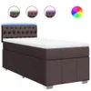 Schlichtes Boxspringbett mit Matratze - Dunkelbraun 100x200 Produktbild-Vorschau 2