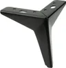 A single black metal furniture leg with three mounting holes. Produktbild-Vorschau