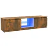 The Living Store TV-Schrank mit LED-Leuchten Räuchereiche Produktbild-Vorschau 2