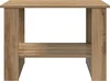 A front view of a wooden coffee table with a shelf. Podgląd zdjęcia produktu