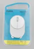 A white Rapoo M600 Silent wireless mouse is displayed in its clear plastic packaging against a blue and yellow background. Anteprima dell’immagine prodotto