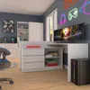 Homlando hoekbureau voor computer, wit, 130 x 120 cm, Productafbeelding-voorbeeld 8