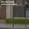 Wiltec 12 systém poštových schránok čierny 945 x 270 x 1500 Náhľad obrázku produktu 11