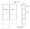 Koupelnová zrcadlová skříňka 50 x 70 cm bílá, skleněné Náhled obrázku produktu 3