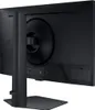 The back of a black computer monitor on a black background. Produktbild-Vorschau