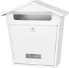 Skrzynka na listy MODERN B 365x365x133 mm, słupek, biała Podgląd zdjęcia produktu 2