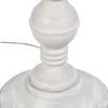 Ländliche Stehlampe Grau mit Weißem Plisseeschirm Classico Produktbild-Vorschau 8