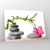 Bilder auf glas - Ruhig blume dekoration stein - 100x70cm - Produktbild-Vorschau 4