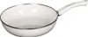 A white frying pan with a black rim and a white handle, isolated on a white background. Voir les images du produit