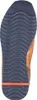 The image shows the sole of a brown shoe with a blue rubber sole and an orange accent strip. Produktbild-Vorschau