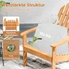 Chaise Adirondack COSTWAY en bois, chaise Adirondack en Voir les images du produit 5