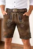 MADDOX Kurze Lederhose "Ammersee" mit Gürtel | Antik Nuss Produktbild-Vorschau 2