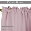 A close-up of pink curtains with measurements indicated. Produktbild-Vorschau