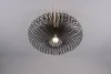 A black, modern ceiling light fixture with a wireframe design. Voir les images du produit