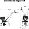 Wiltec Motobineuse 36 cm 2,5 KW 4 Fraises Lames Réservoir Voir les images du produit 3