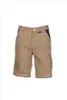 A pair of khaki cargo shorts with black accents is shown against a white background. Produktbild-Vorschau