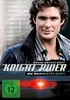 A promotional image for the Knight Rider complete series DVD box set, featuring a close-up of David Hasselhoff. Produktbild-Vorschau