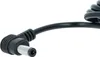 A close-up of a black power cord with a right-angled connector. Produktbild-Vorschau