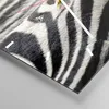 Wanduhr - Quadrat - Glasuhr - Zebra Streifen Tierwelt Produktbild-Vorschau 5