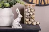 Clayre & Eef Dekorationsfigur Kaninchen 8x5x13 cm Weiß Produktbild-Vorschau 3