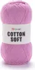 A ball of pink yarn with a white label. Podgląd zdjęcia produktu