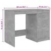 The Living Store Schreibtisch Betongrau 100x50x76 cm Produktbild-Vorschau 11