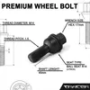 20x Skrutky na upevnenie diskov M14x1.5, 45 mm, s guľatou Náhľad obrázku produktu 6
