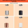 A collage of four kitchen extractor hoods in different colors, displayed against a light orange and white background. Náhľad obrázku produktu