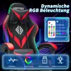 Herná stolička Hoffree, ergonomická, s masážnou funkciou (2 Náhľad obrázku produktu 3