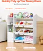SucceBuy 4-stöckiges Regal mit 8 Kunststoffboxen für Produktbild-Vorschau 2