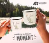 Kindertasse Emaille mit Namen Elefant Tiere Schmetterling Produktbild-Vorschau 4