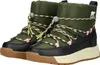 A pair of green winter boots with black accents and pink details. Produktbild-Vorschau