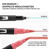 Close-up of markers demonstrating different line widths. Produktbild-Vorschau