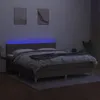 vidaXL Boxspringbett mit Matratze & LED Taupe 180x200 cm Produktbild-Vorschau 3