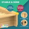 SPIELWERK® Bac à sable en bois FRITZI 140x140cm tapis de Voir les images du produit 5