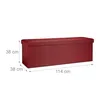 Relaxdays Faltbare Sitzbank HxBxT 38 x 114 x 38 cm, XL Produktbild-Vorschau 3