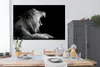MuchoWow® Poster Löwe - Schwarz - Weiß - Tier 180x120 cm - Produktbild-Vorschau 3
