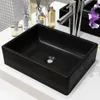 vidaXL Umyvadlo keramické obdélníkové černé 41 x 30 x 12 cm Náhled obrázku produktu 2