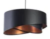 Hängelampe Stoff E27 rund Ø 50 cm H: max. 102 cm in Schwarz Produktbild-Vorschau 3