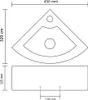 A diagram showing the dimensions of a sink. Náhled obrázku produktu