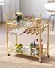 Chariot De Bar - Leobert - Doré - 86 X 38 X 90 Cm Voir les images du produit 4