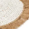 Bazar Bizar Tovaglietta in rafia bianco e marrone 45x45x1 Anteprima dell’immagine prodotto 4