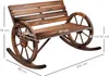 Outsunny Schaukelbank aus Holz, Gartenbank mit Armlehne, Produktbild-Vorschau 3
