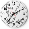 Wanduhr - Rund - Glasuhr - Manuskript Motto glauben - Produktbild-Vorschau 1