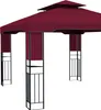 Gartenpavillon 4x3m Deluxe Pavillon Outdoor stabil Bordeaux Produktbild-Vorschau 3