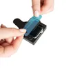 Hands applying a screen protector to an Apple Watch using an applicator tool. Produktbild-Vorschau
