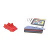 A red toy car and a stack of game cards are shown against a white background. Podgląd zdjęcia produktu