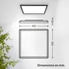 Plafonnier LED salle de bain projections d'eau plat, noir Voir les images du produit 5