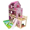 4iQ Solid Puppenhaus aus Holz für Kinder Pink mit Produktbild-Vorschau 8
